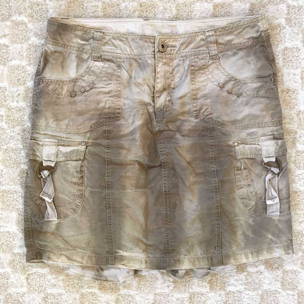 Mur Mur Light Brown Cargo Mini Skirt